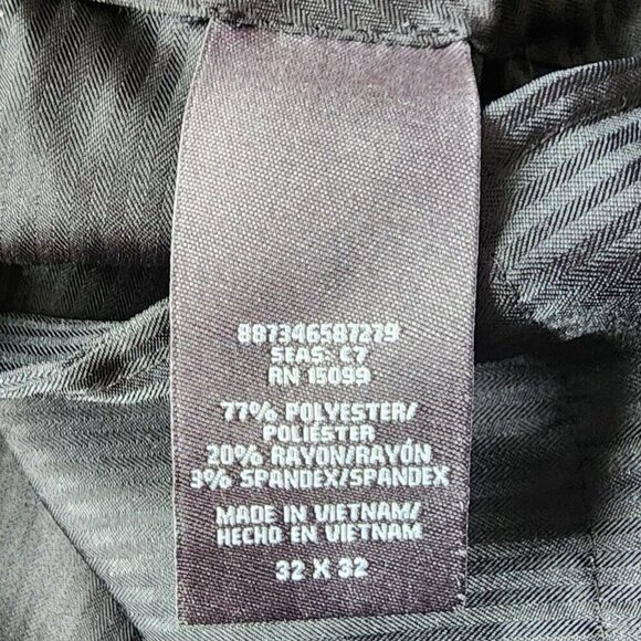 NWT Covington The Perfect Pant Flat Front Classic Fit Navy Blue Pants Mens 32X32 - Picture 6 of 10